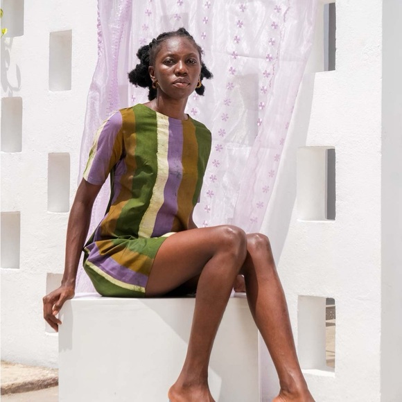 Osei Duro striped mini dress in Size Medium - Picture 2 of 8